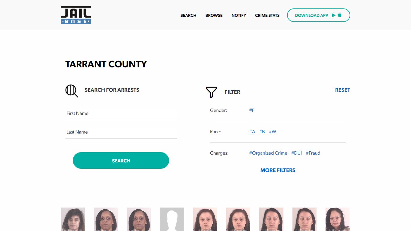 Tarrant County Jail Inmate Search and Mugshots | JailBase