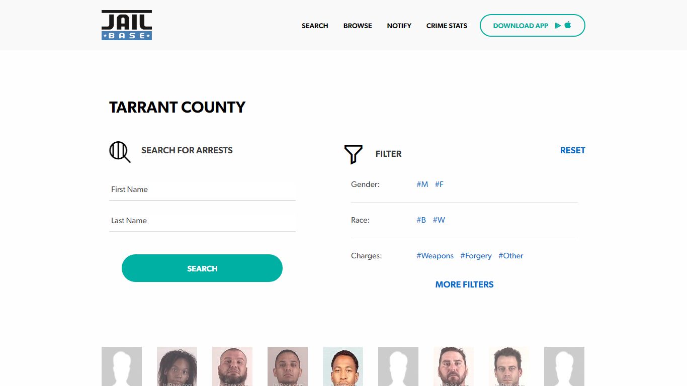 Tarrant County Jail Inmate Search and Mugshots | JailBase